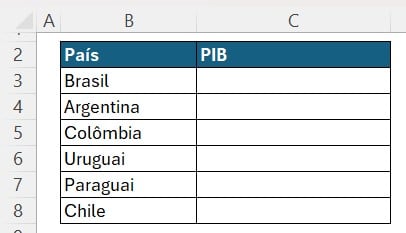 Criar e Personalizar Gráficos de Países no Excel