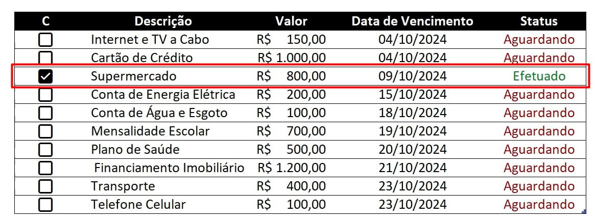 Registro de Boletos com Checkbox Automatizado no Excel