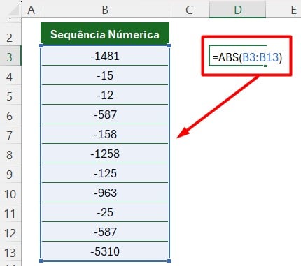 Utilizando a Função ABS no Excel