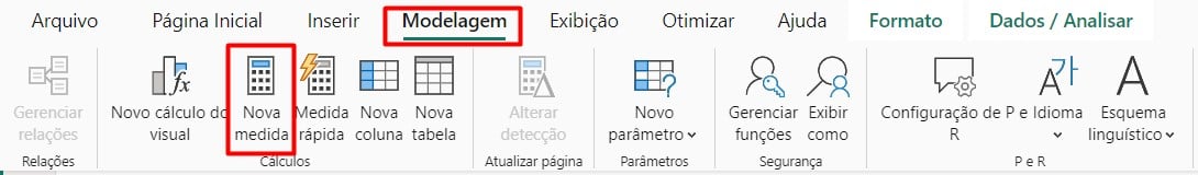 Criando Nova Medida no Power BI