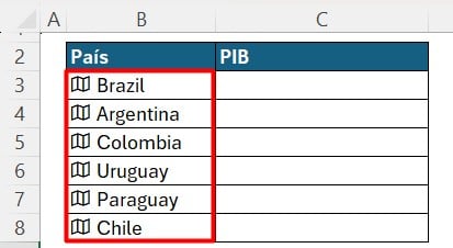 Criar e Personalizar Gráficos de Países no Excel