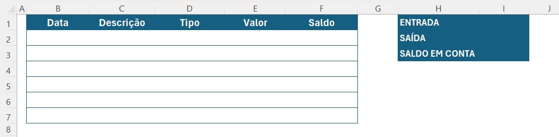 Fluxo de Caixa Personalizado no Excel