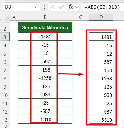 Como Transformar Números Negativos em Positivos no Excel