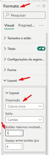 Configurando os Botões da Segmentação de Dados no Power BI