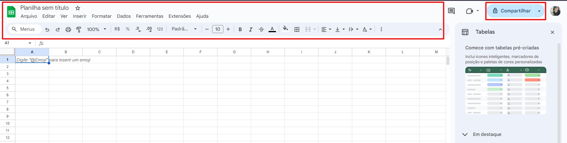 Opções Disponíveis para Uso no Google Sheets