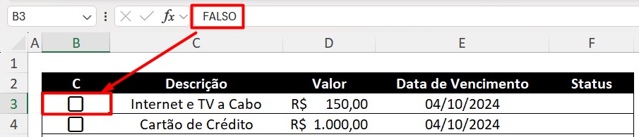 Como Inserir uma Marca de Seleção no Excel