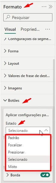 Configurando os Botões da Segmentação de Dados no Power BI