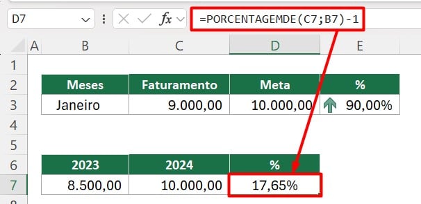 Como Usar a Fórmula de PORCENTAGEM no Excel