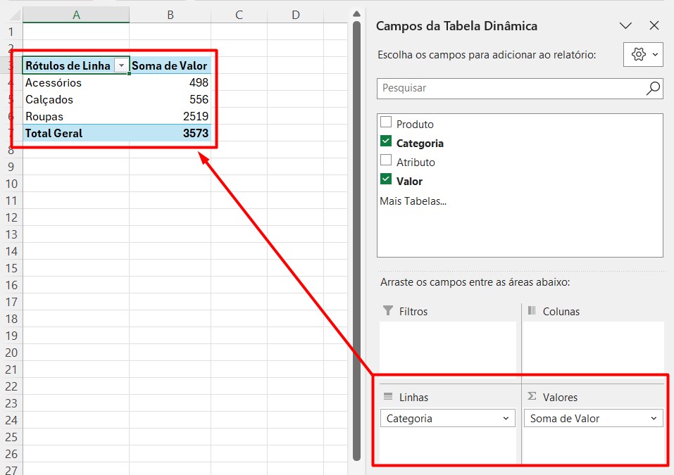 Tabela Dinâmica no Excel