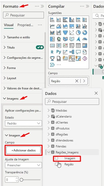 Adicionando Imagens no Botão de Segmentação de Dados no Power BI