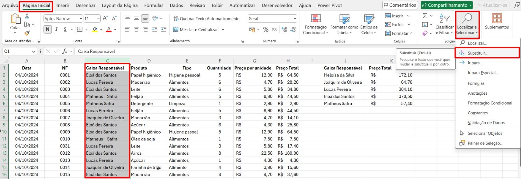 Substituindo Valores no Excel