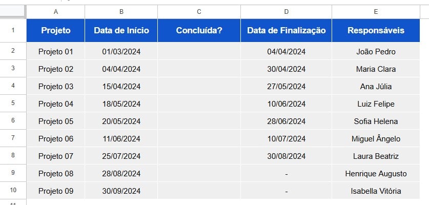 Como Usar Caixa de Seleção no Planilhas Google