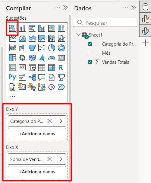 Criando um Gráfico de Barras no Power BI