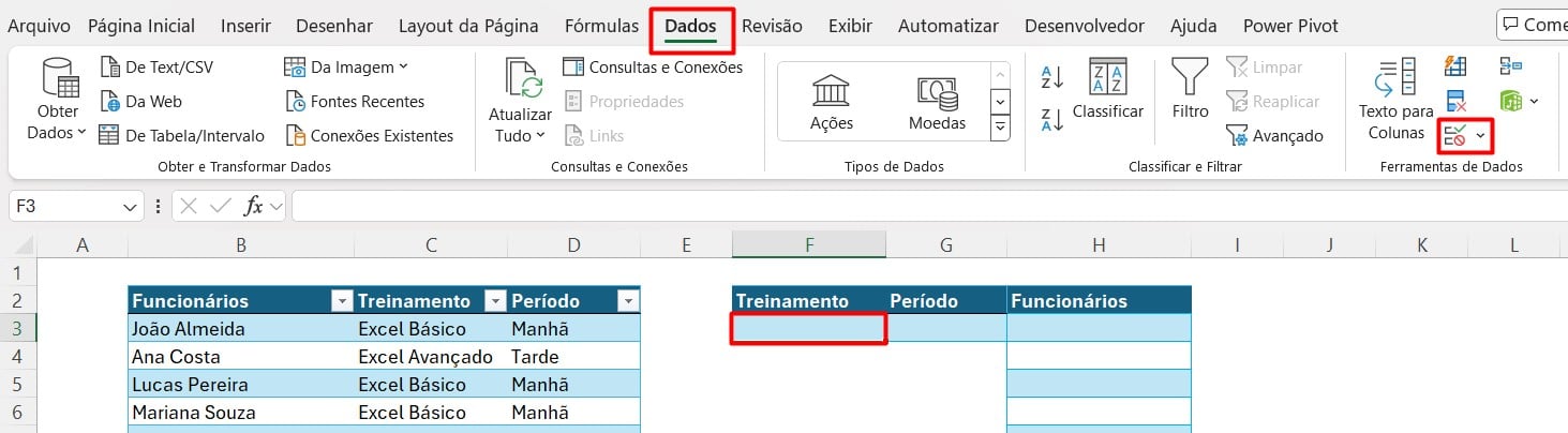 Validação de Dados no Excel