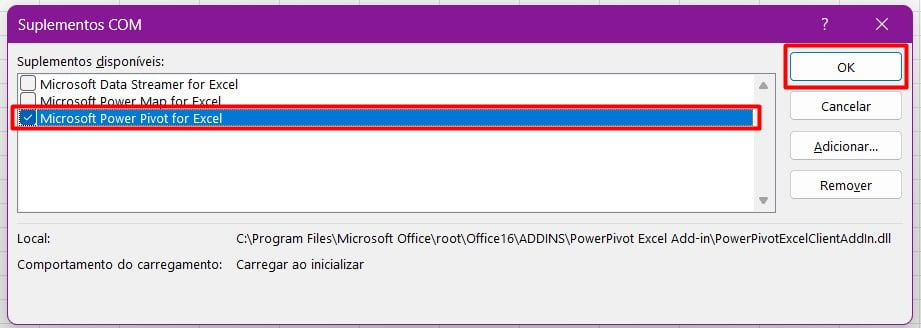 Adicionando a aba Power Pivot no Excel