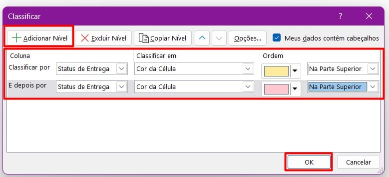 Classificando Dados por Cores no Excel