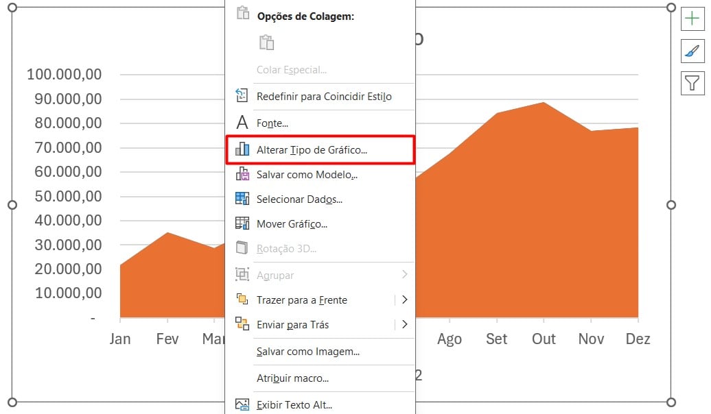 Alterando o Tipo de Gráfico no Excel