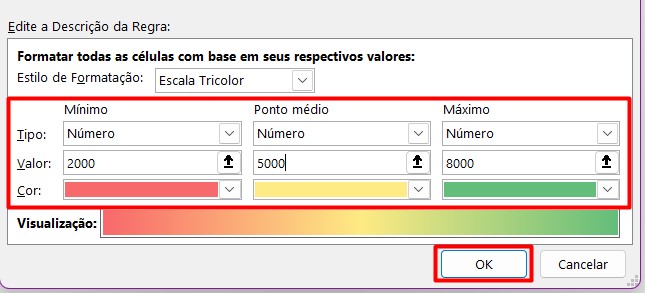 Editando Regras da Formatação Condicional no Excel