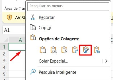 Colando Dados com Formatação no Excel