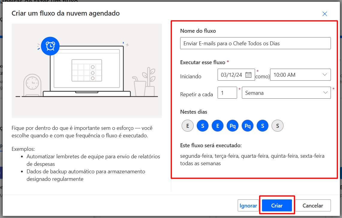 Configurando o Fluxo do Power Automate