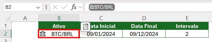 Ações Convertidas no Excel