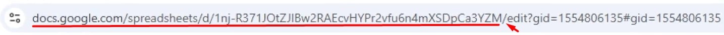 Copiando URL do Planilhas Google