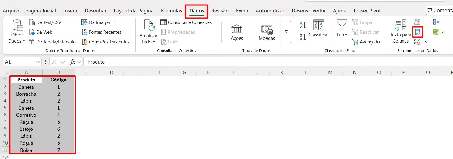 Removendo Dados Duplicados no Excel