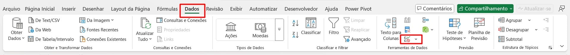 Validação de Dados no Excel