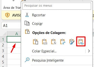 Colar Link no Excel