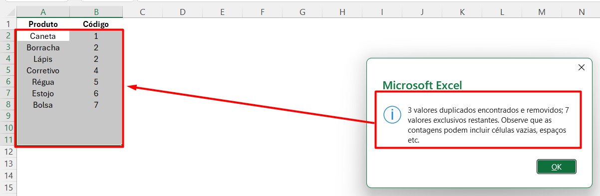 Removendo Dados Duplicados no Excel