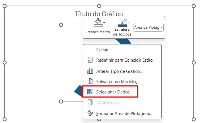 Configurando Gráfico de Rosca no Excel