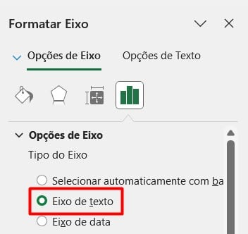 Configurando o Eixo do Gráfico de Ações no Excel