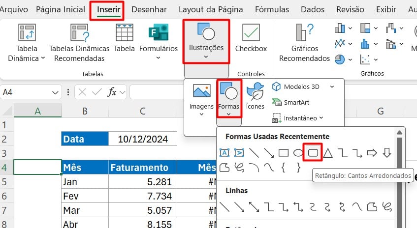 Gráfico do Mês Atual: Destaque o Mês Automaticamente