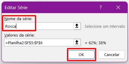 Renomeando Informações do Gráfico de Rosca do Excel