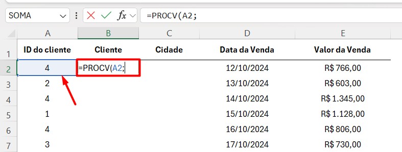 Aplicando a Função PROCV no Excel