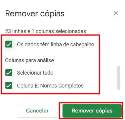 Remover Duplicatas no Google Planilhas