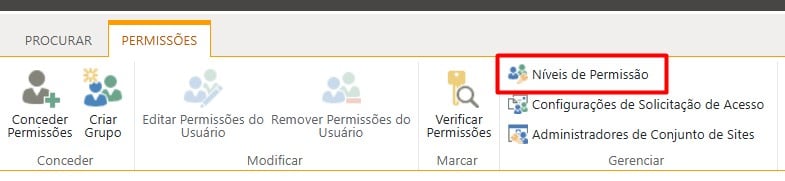 Níveis de Permissão no SharePoint