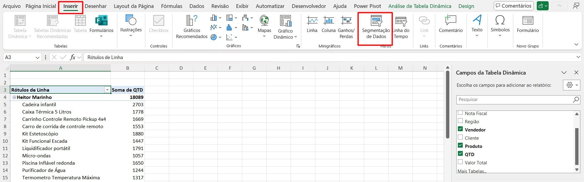 Como Fazer Segmentadores para Tabelas do Excel