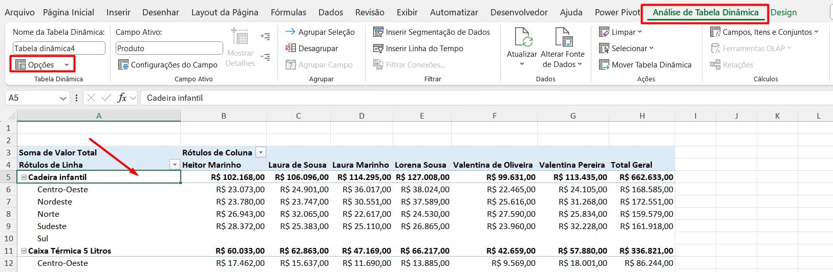 Substituir Células em Branco por Zeros em Tabelas Dinâmicas do Excel