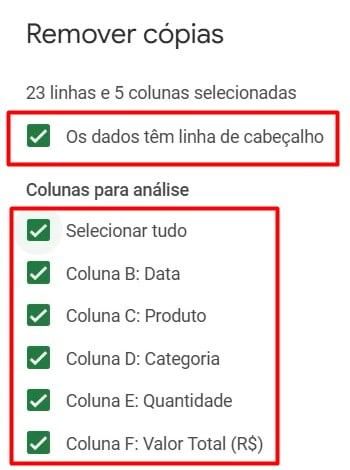 Removendo Dados Duplicados no Google Sheets