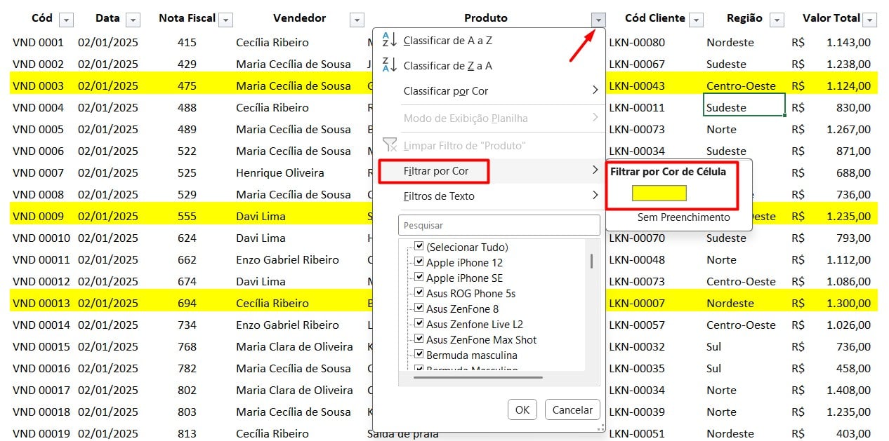 Como Filtrar Dados em Intervalos ou Tabelas no Excel