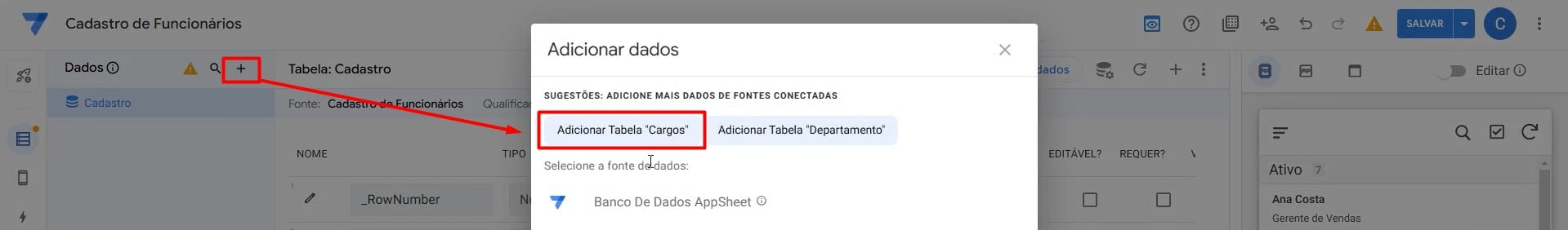 Adicionando Fontes no AppSheets