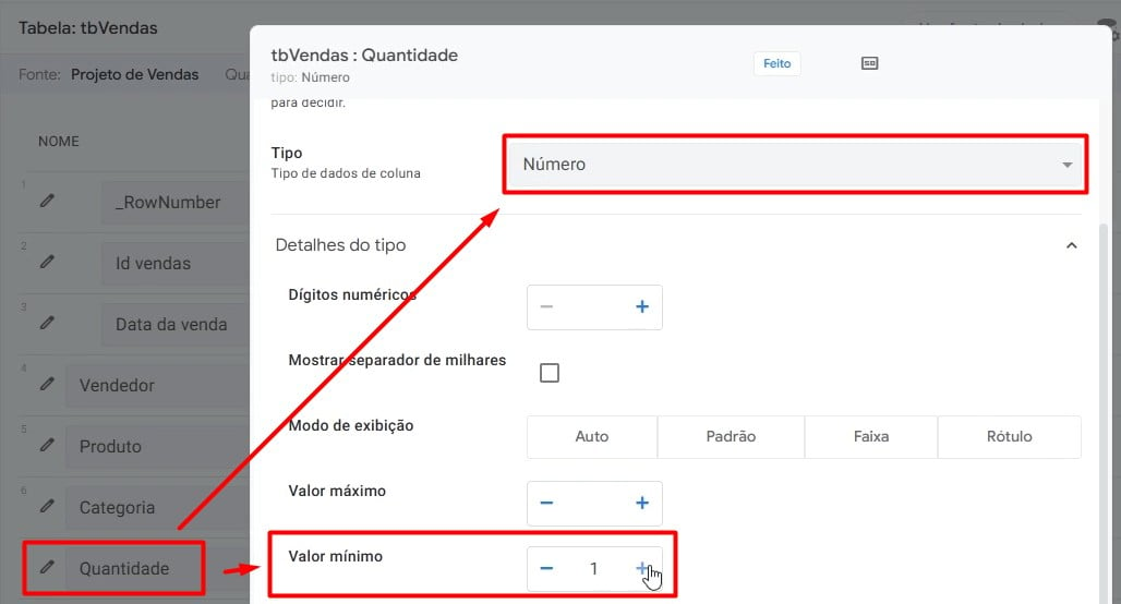 Personalizando a Tabela de Vendas no AppSheet