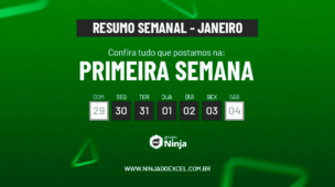 Resumo Semanal Primeira Semana de Janeiro