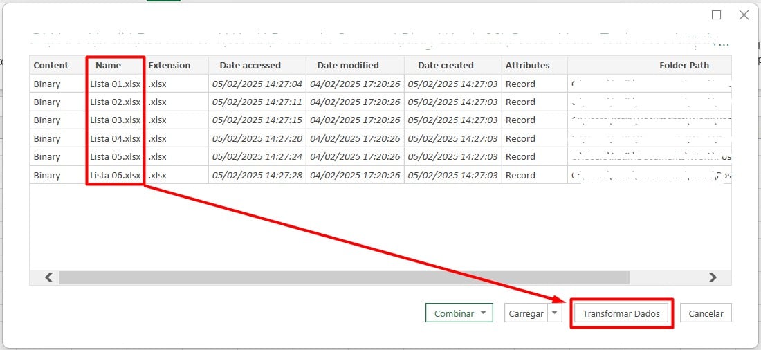 Listar Arquivos de uma Pasta no Excel Automaticamente