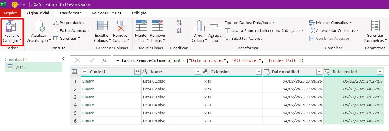 Listar Arquivos de uma Pasta no Excel Automaticamente