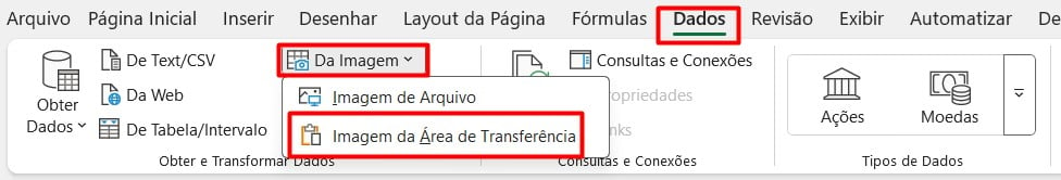 Extraindo Dados de uma Imagem no Excel