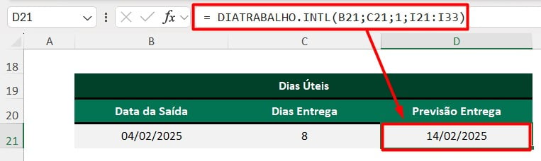 Calculando os Dias Úteis no Excel