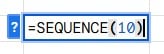 Função SEQUENCE no Google Sheets