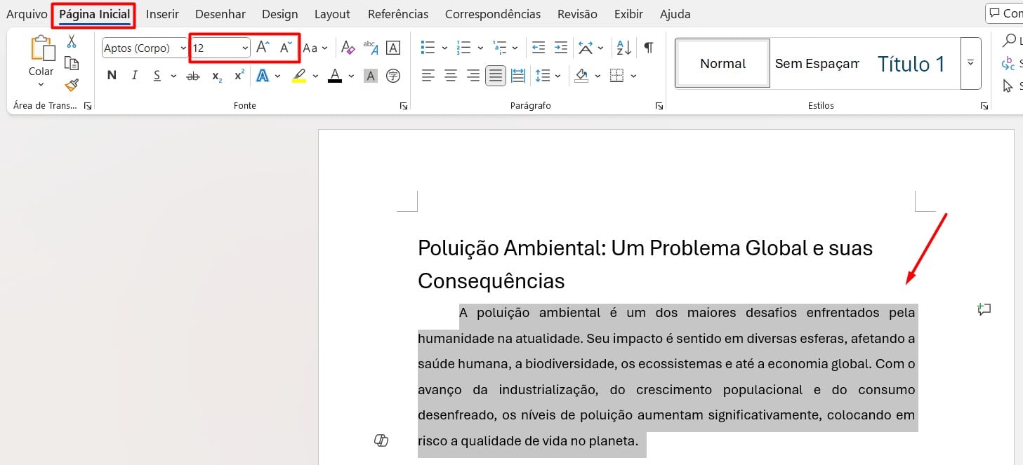 Formatando Textos e Parágrafos no Word